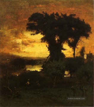 Afterglow Landschaft Tonalist George Inness Ölgemälde